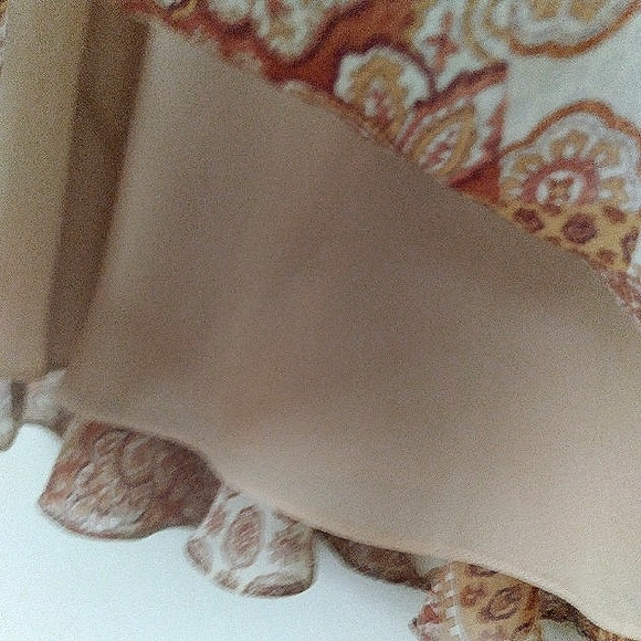 LOFT Silk Yellow Paisley Floral Print Sleeveless Sheath Dress Midi Scoop Neck - Picture 6 of 11